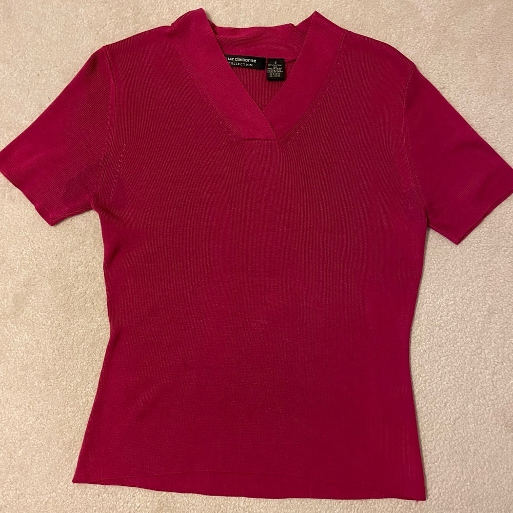 LIZ CLAIBORNE collection 100% Silk sweater-small like new